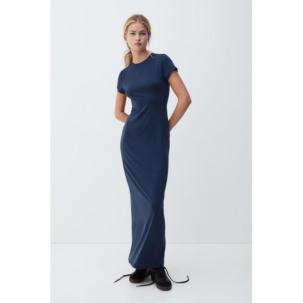 

Платье-футляр HM Jersey темно-синего цвета