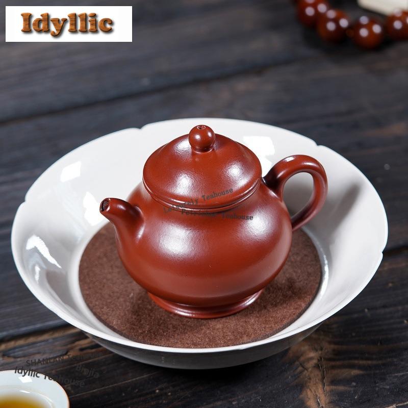 210ml Autentiska Yixing Lila Lerkannor Handgjord Pan Pot Råmalm Dahongpao Lera Vattenkokare Med Sil Zisha Teset Ornament