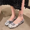 Fashion 2024 Spring and Summer New Casual Women's Shoes Embroidered Embroidery Shallow Mouth Round Toe Slip-on Shoes Women's Large Size