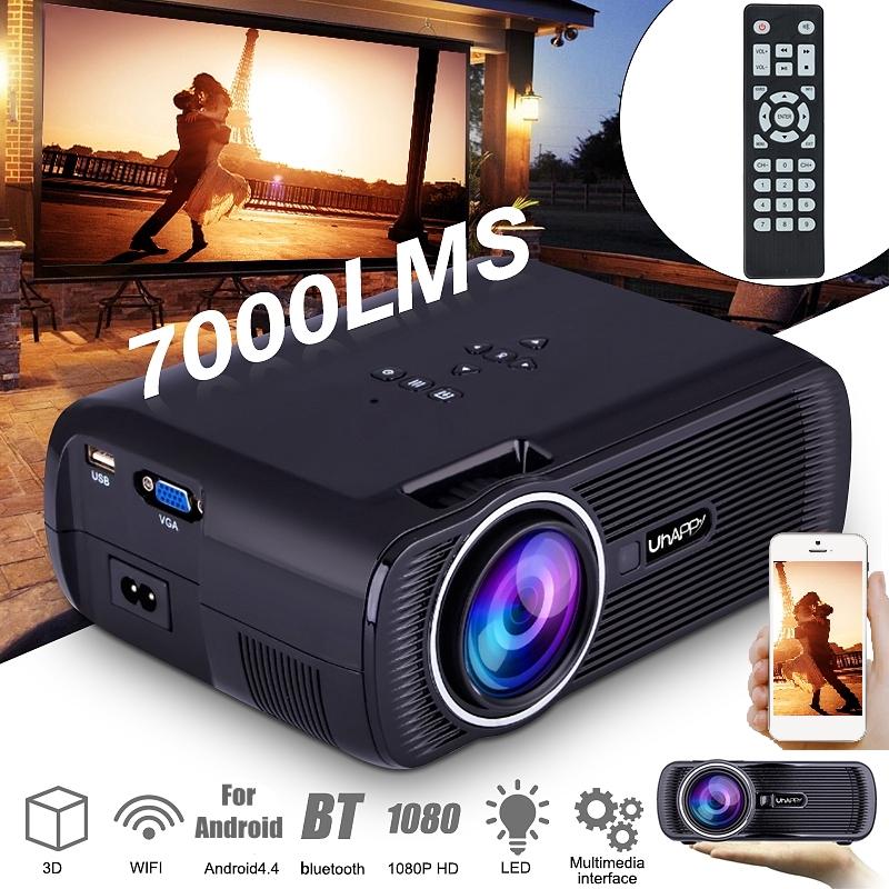 New Mini WIFI 7000 Lumens 1080P HD 3D LED Portable Projector Theater Home Cinema
