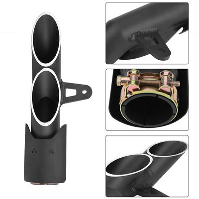 Dual Outlet Motorcycle Exhaust Muffler Tail Pipe Slip On 51Mm Universal