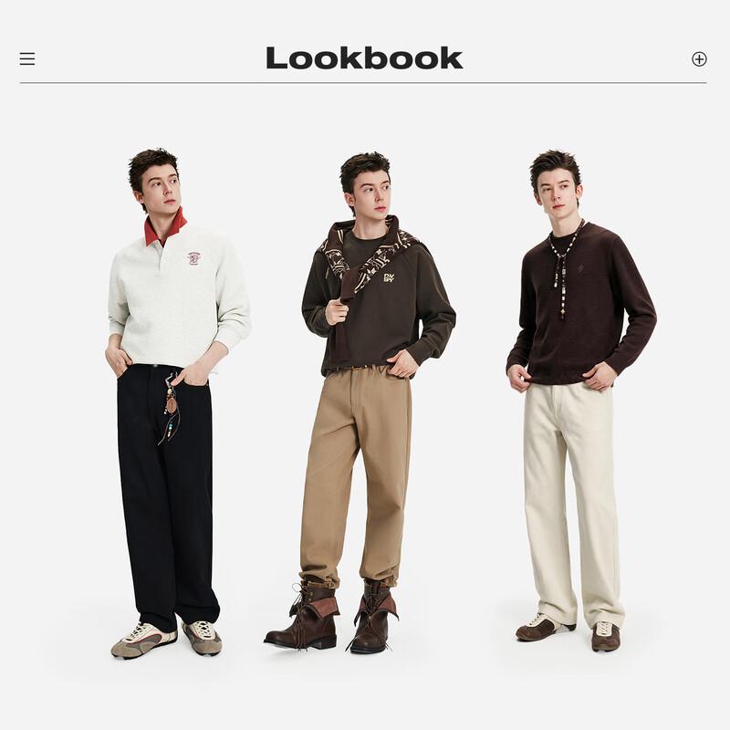 NVG·YOUNG Men's Brushed Cotton Straight-Leg Casual Pants