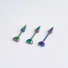 3Pcs Stainless Steel Heart Spike Earrings Tragus Helix Bar Lip Bar Rings Stud Cartilage Ear Piercings Body Jewelry