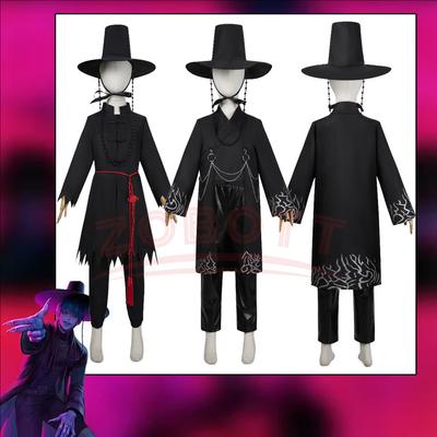 KPOP Demon Avcıları Saja Boys Rol Oyunu Partisi Cosplay Kostümü K-POP Boys Jinu Cadılar Bayramı Partisi Cosplay Çizgi Roman Sergisi Kıyafeti