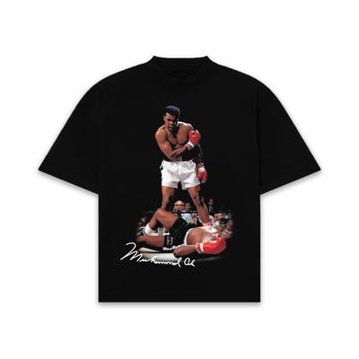 Muhammed Ali Bokserska Koszulka Bawełniana Akwarela Wysoka Jakość Ultra Ciężka Mały-2XL