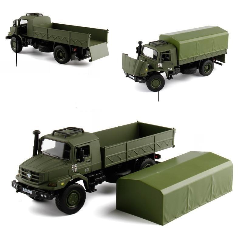 1/36 Military Transportation Truck Toy Car Vehicle Diecast Miniature Model Doors Openable Collection Gift For Boy Children