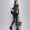 Autumn and winter hooded outer wear down cotton vest vest double zipper short coat women