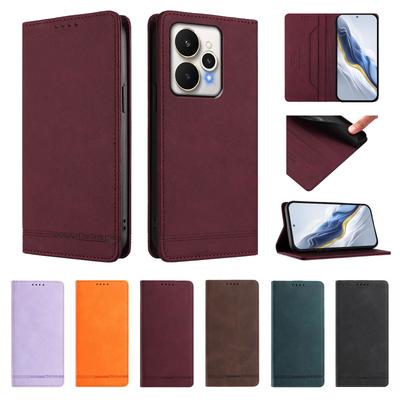 Leder-Brieftaschenhülle für Oppo Realme 15 Pro 15T 14 13 12 Pro Plus 14T 14X 12X 14 Pro Lite Magnetische Brieftaschen-Flip-Book-Hülle