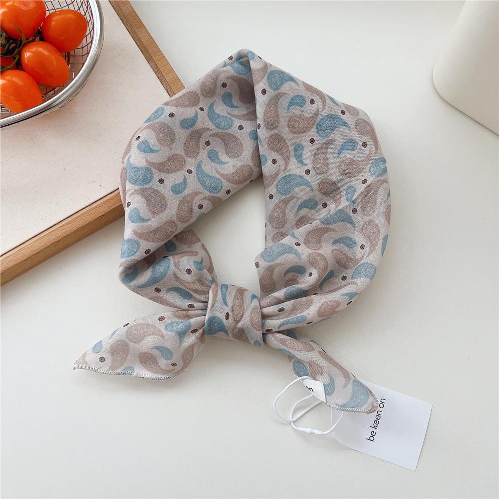 55 Polka Dot Silk Scarf: Spring Summer Korean Fashion Headscarf & Decorative Hairband for Women