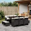 VidaXL Garden Dining Set with Cushions 11 Pcs, Patio Table and Chair, Patio Furniture, Furniture 3210606