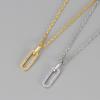 Minimalist Double Ring Pendant Clavicle Chain For Women Elegant Delicate Fashionable Niche Design Jewelry