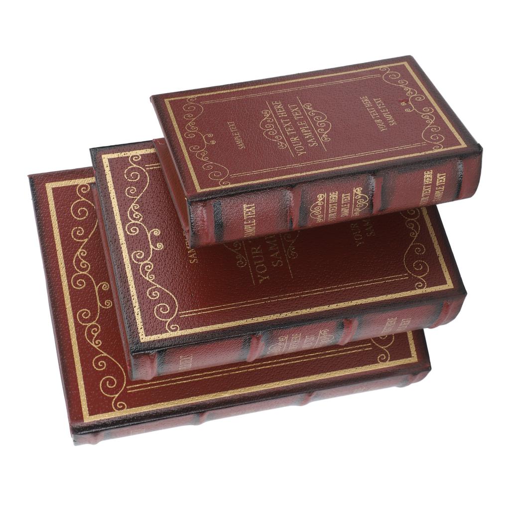Decorative Vintage Book Shaped Trinket Storage Box Decorative Book Boxes for Office Model Photo