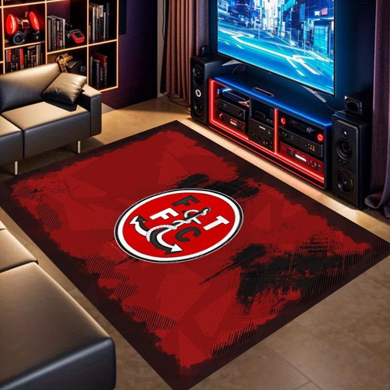 Flamengo FC Anchor Crest Print Area Rug Brazilian Football Club Non Slip Living Room Bedroom Gaming Floor Mat Soccer Fan Home Decor Rug