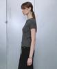 DEETO One-Shoulder Short Sleeve Knit Pullover [Grey]