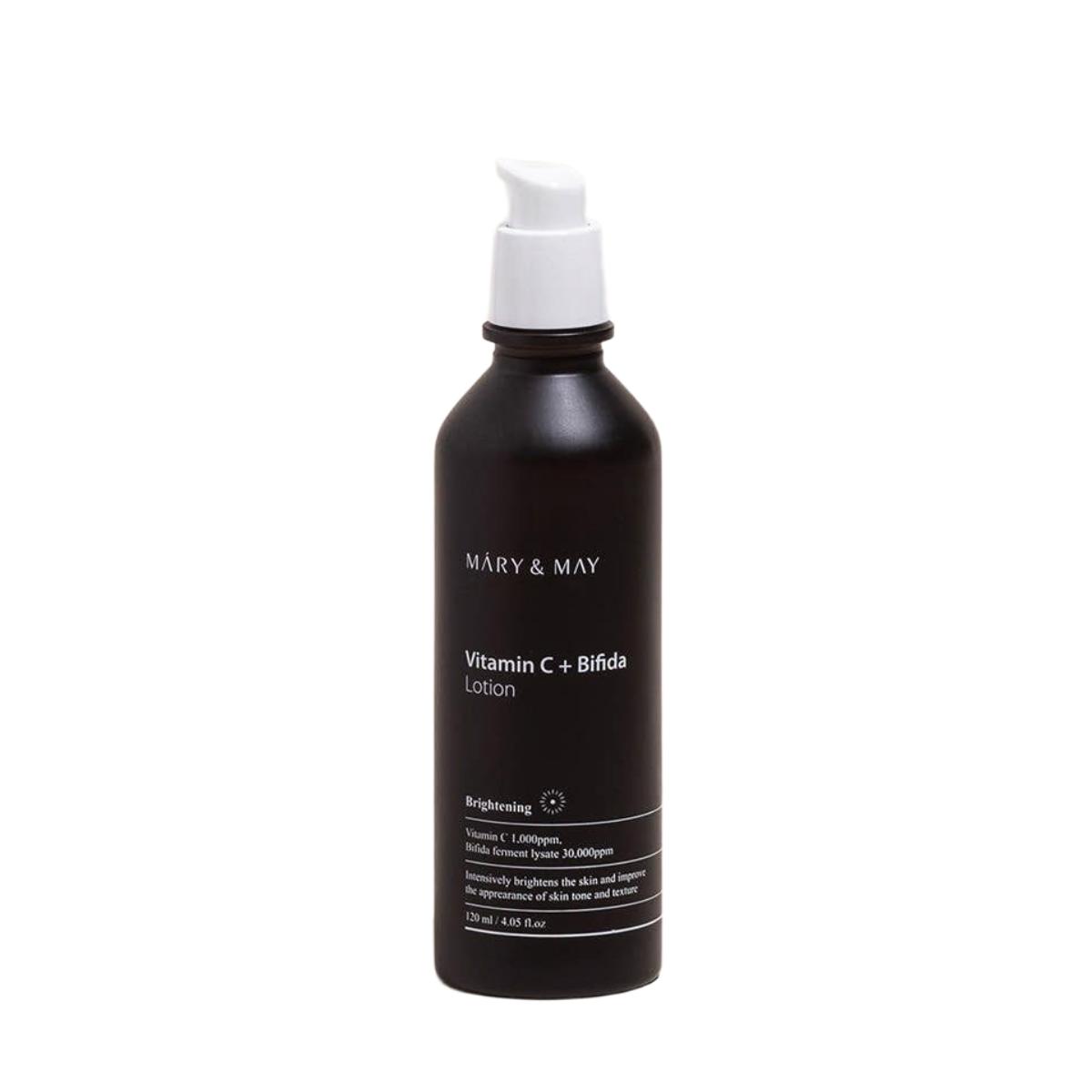 Mary&May Vitamin C + Bifida Lotion Brightening & Complexion Vitalizing Face Moisturizer, 120ml