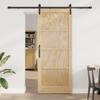 vidaXL Sliding Door with Hardware Kit 86x211 Cm Solid Pine Wood 3333316