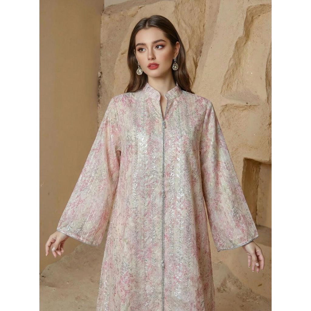 OEM New Elegant Women's Long Dress, Hand Embroidered Printed Dress, Wholesale Hot Selling Casual Party Cocktail Dress