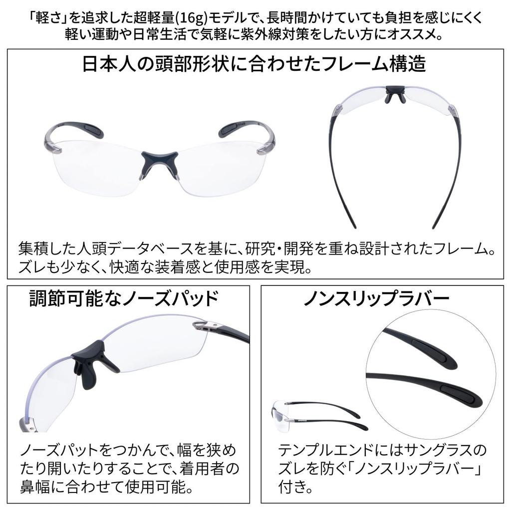 SWANS sports sunglasses fit MBK Photochromic Matte Gunmetal x Matte Black Photochromic Clear to Smoke Suitable for and (Swans) Japanese-made