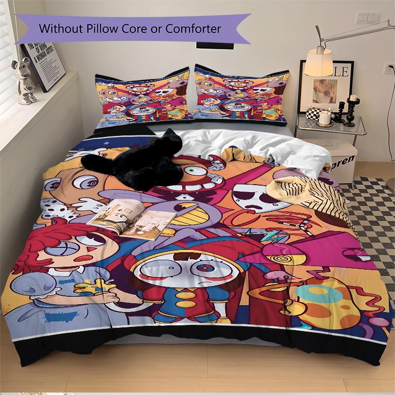 3Pcs Cartoon Characters Celebration Bedding Sets For All Sizes New 3D Printed Bed Cover Comforter Duvet Cover Pillowcase Bedroom Decoration