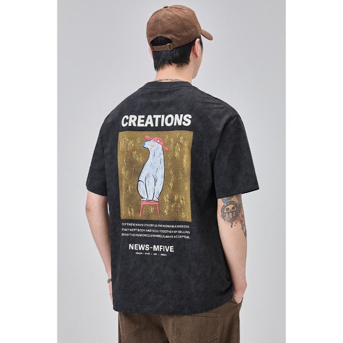 

Новая футболка с коротким рукавом в американском стиле с персонализированной буквой для мужчин на лето 4XL