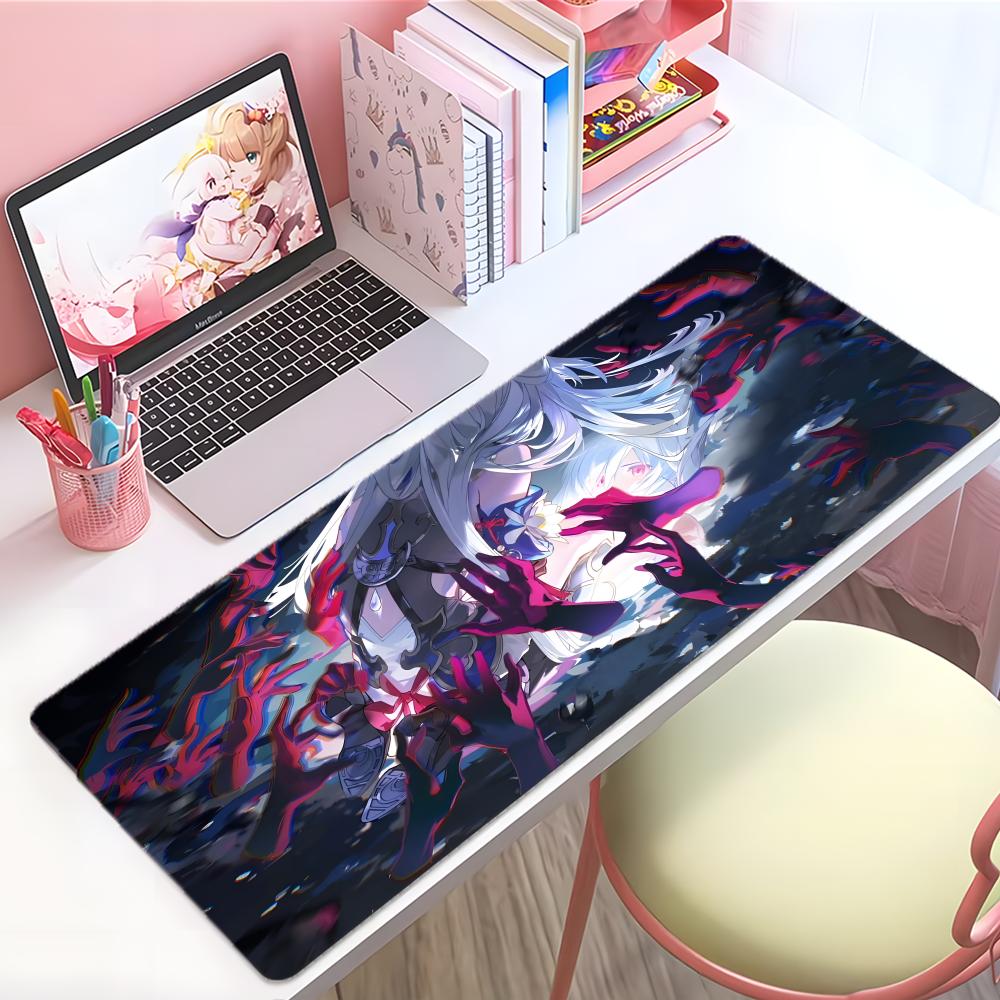 Game Futuristic HHonkai Star Rail Mouse Pad Large Thick Desk Pad Stitched Edges Gaming Mouse Mat For Pc