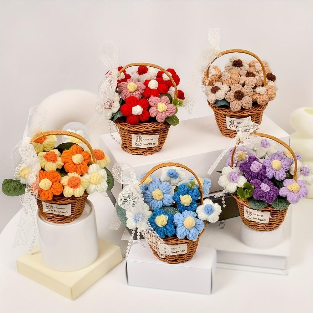 Finished Product Handmade Flower Handmade Weaving Flower Simulation Flower Valentine's Day