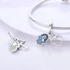 Lucky Blue Devil Eyes Pendant Fit Bracelet Necklace 925 Silver Palm Egypt Charms Bead Diy Jewelry