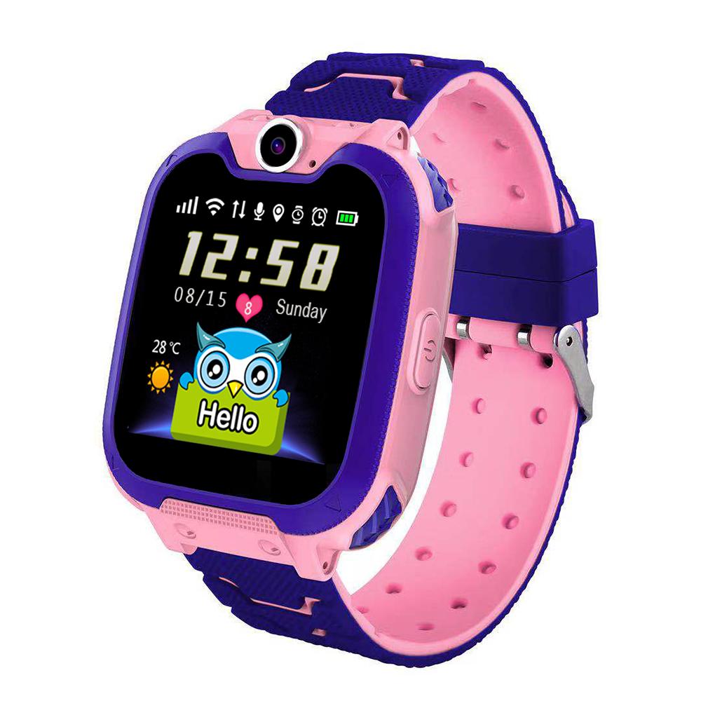 Wodoodporny smartwatch różowy dziecięcy z gps i trybem klasowym