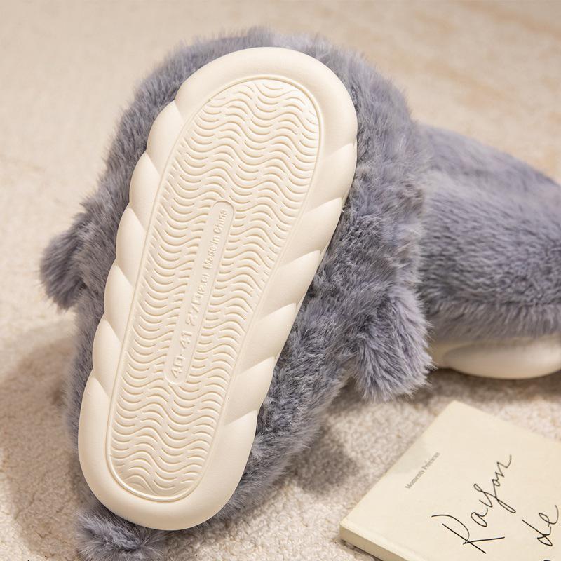 Adorable Cartoon Sea Lion Plush Slippers - Warm, Non-slip Cotton for Men and Girls