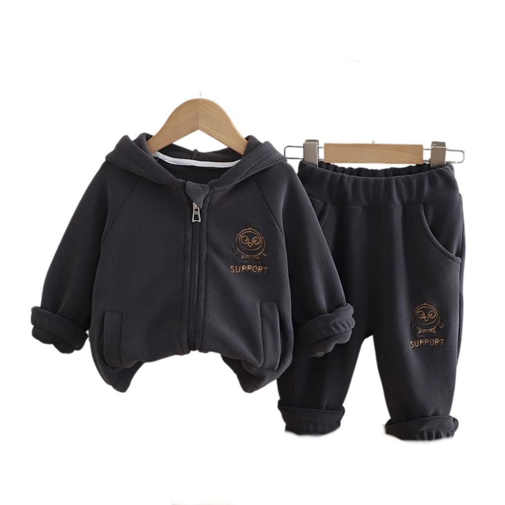 Kids Casual Long-Sleeve Set, Comfortable Daily Wear Outfits