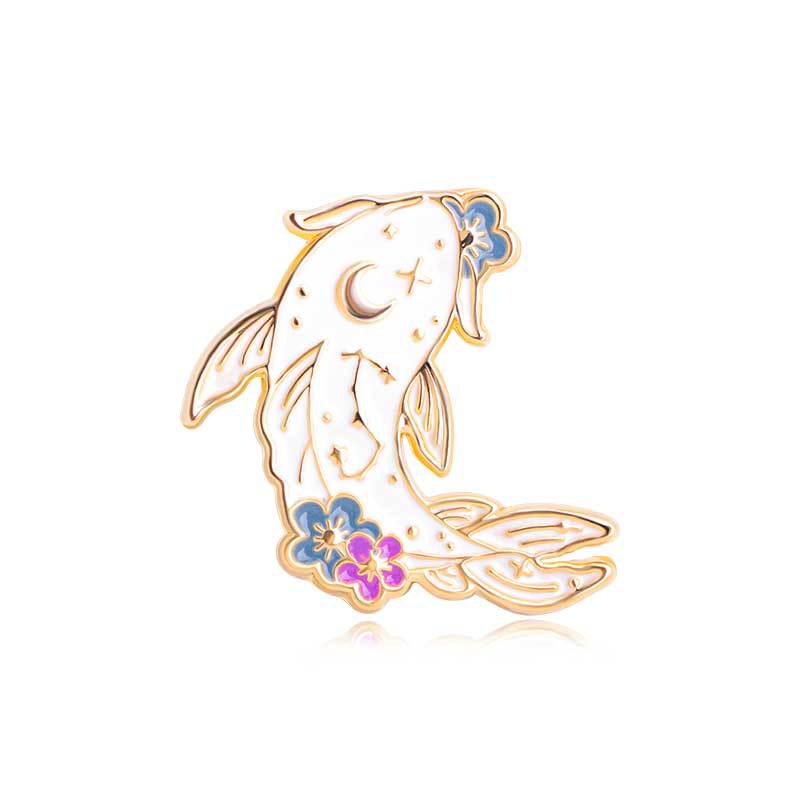 

Брошь в древнем стиле Инь-Ян Рыбки кои: Черно-белый значок пары для тай-чи