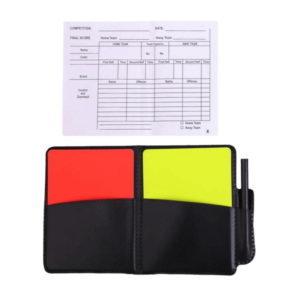 3PCS PVC Soccer Referee Card Set Foldable Record Paper Convenient Protective Cover  Football Matches