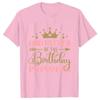Birthday Princess Bundle Dad Mom of The Girls Birthday Party Tshirt O Neck Tops Short Sleeve White Pink Aesthetic Clothes