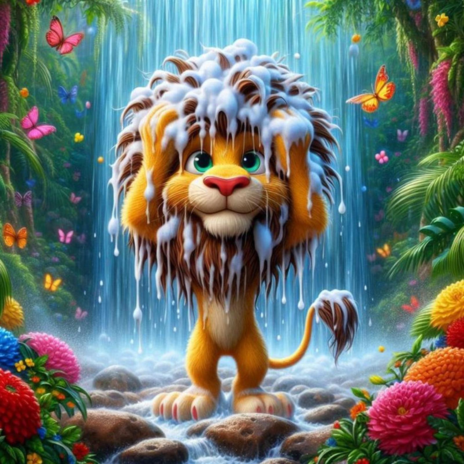 

Animal 5D DIY Full Drill Round Diamond Painting Kit for Home Wall Room Decor