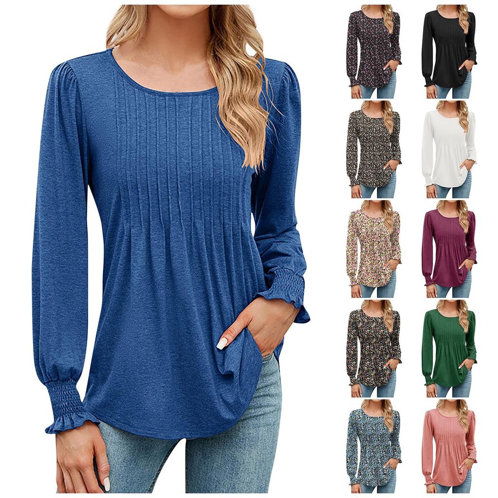 Women's  Long Sleeve Shirts Solid Color Fall Fashion Basic Slim Fit Soft Sexy Tops