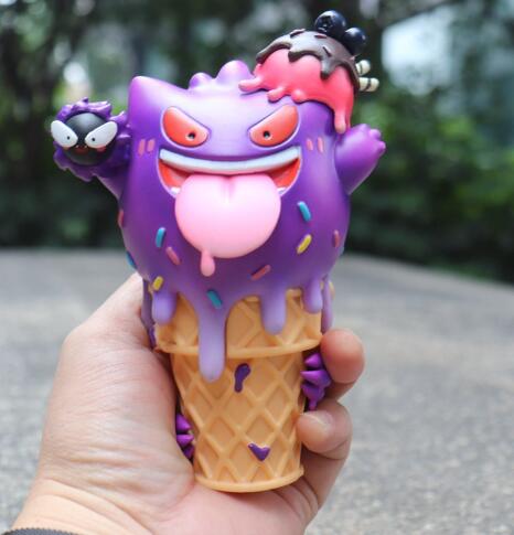 Cute Kawaii Pikachu Snorlax Psyduck Bulbasaur Icecream Figure Toys for Girls