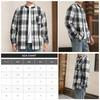 CEEN Long Sleeve Flannel Shirt with Stand Collar and Check Thick Outerwear for and Everyday Wear Men's Pattern, Fall/Winter, Casual,
