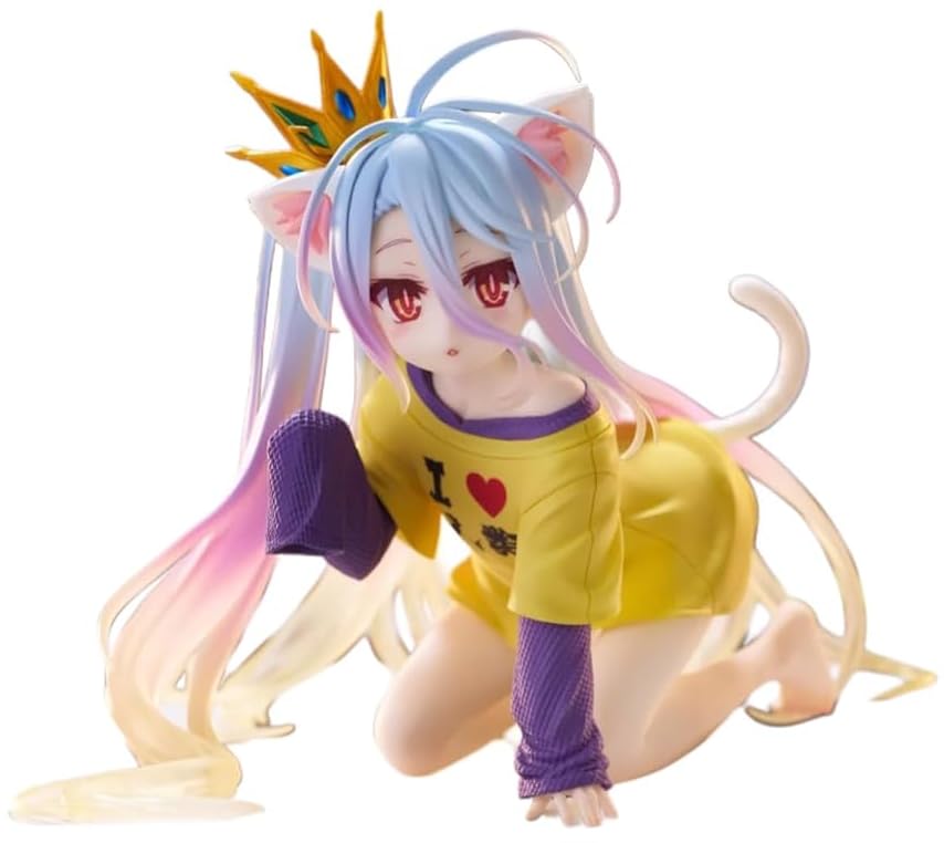 No Game No Life Desktop Cute Figure Shiro ~Cat Ear T-Shirt Ver.~ 1 Type, Approx. 13cm
