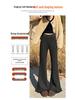 Women's High Waist Velvet Cashmere Flare Pants - Winter 2025, Slimming Ruffle Hem, Casual Floor-Length Style