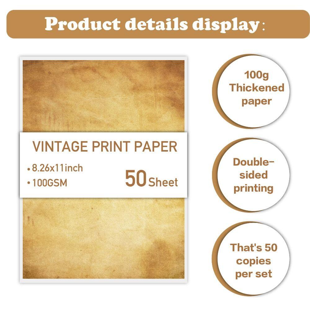 50 Sheets Simple Stationery Writing Paper Classical Pirate Scrolls Drawing