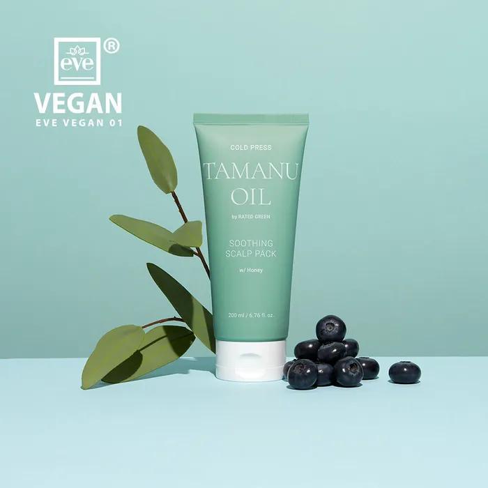 

Масло Таману холодного отжима Успокаивающая маска для кожи головы 200 мл