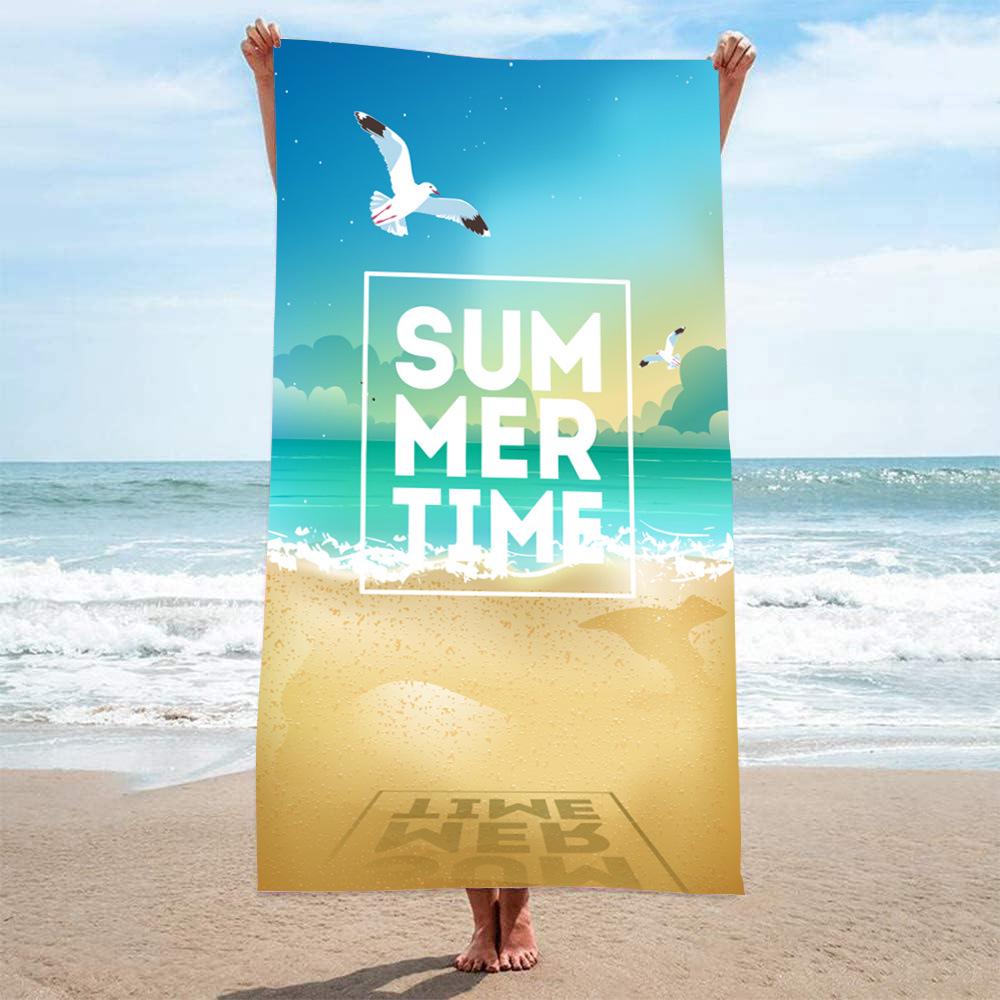 Customizable Large Microfiber Surfing and Beach Towel - Absorbent and Quick-Dry for Adults