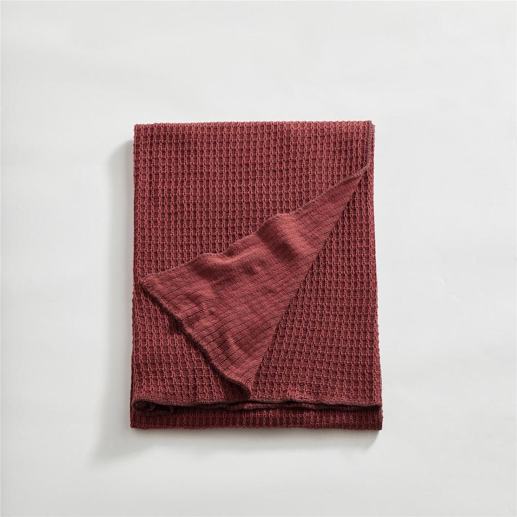 Ruijing Nordic Waffle Knit Throw Blanket for Sofa or Office