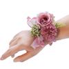 1PC Suit Corsage Pins Elegant Corsage Bracelet Wedding Non-Fading Silk Rose Bridesmaid Wrist Flower Groom Boutonnier