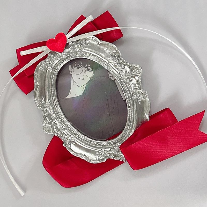 Vintage Photo Frame Card Holder with Cute Bow Knot 3 Inch Kpop Idol Photocard Sleeves Kawaii Card Binder European Style 2025 New