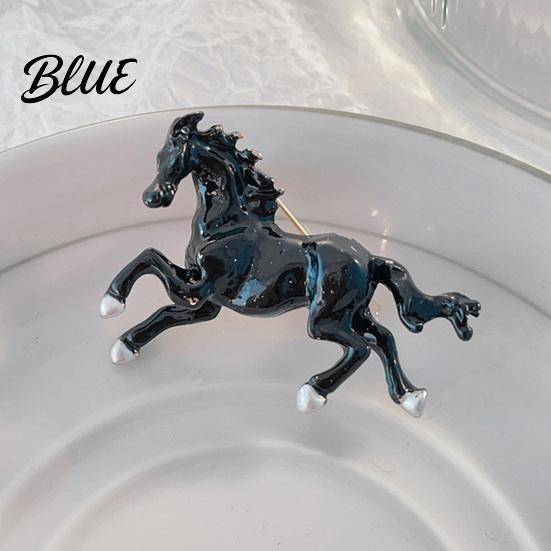 Lightweight Horse Pin Oil Dripping Running Brooch Sweater Cardigan Coat