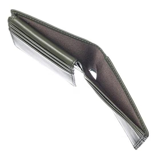 Carteira Bifold de Couro de Cordeiro Italiana com 12 Slots para Cartão, Licença, Sem Porta-Moedas, Embalada para Presente [VOICE] Couro, Ultra-Leve, 90g, 1,5cm de Espessura, Slots Masculinos, Para Motorista