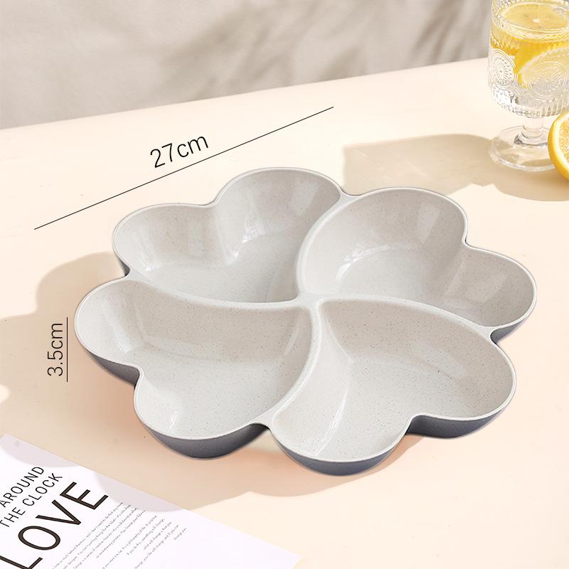 Wheat Straw Creative Lucky Grass Fruit Plate Home Living Room Desktop Grid Candy Box Fruit Snacks Dried Fruit Plate