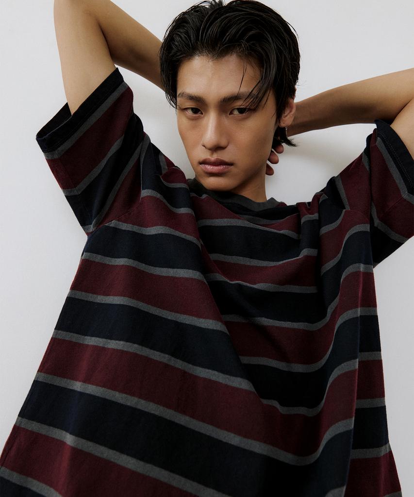 ENDOOR Vintage Stripe 1/2 T-Shirt (Vtg Red)
