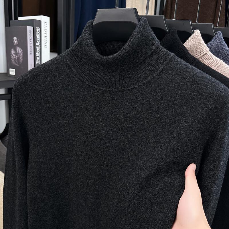 Pánský svetr Antonio se 100% jemné vlny, pratelný v pračce, s rolákem